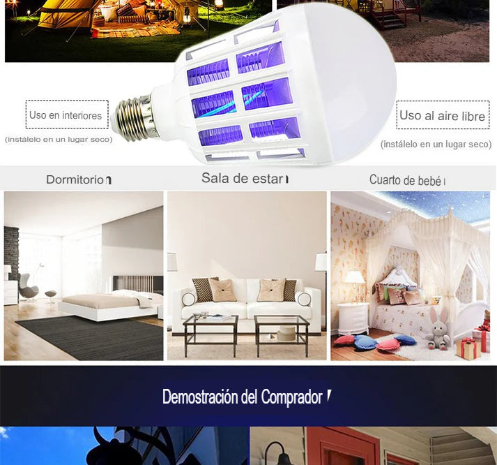 BOMBILLO MATA MOSQUITOS OFERTA ESPECIAL COMPRA 1 ¡Llévate 1 GRATIS!