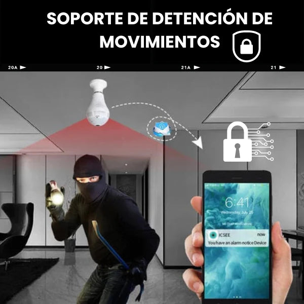 Bombilla Espía: Cámara de Seguridad Inalámbrica con Visión Nocturna