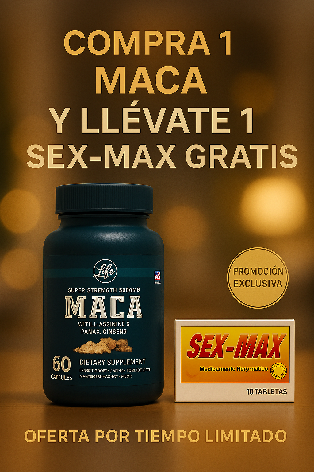Compra MACA y recibe SEX-MAX GRATIS 🎁¡Oferta Limitada!