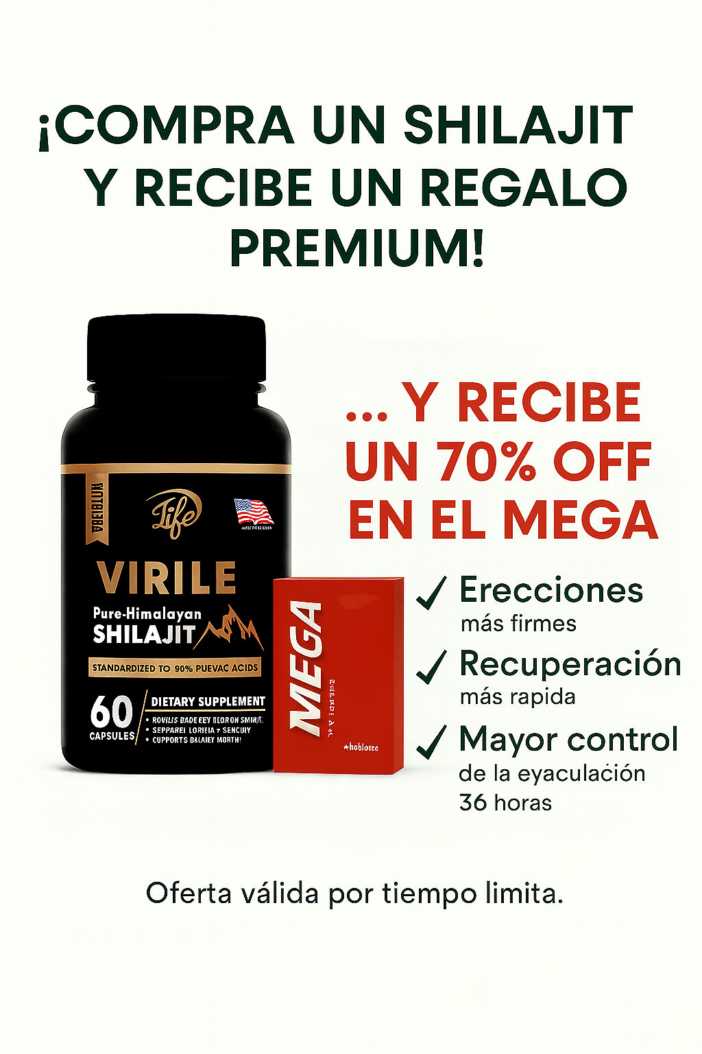 Shilajit Life: Compra 1 y Llévate un MegaFruit ¡Con un 70% OFF!