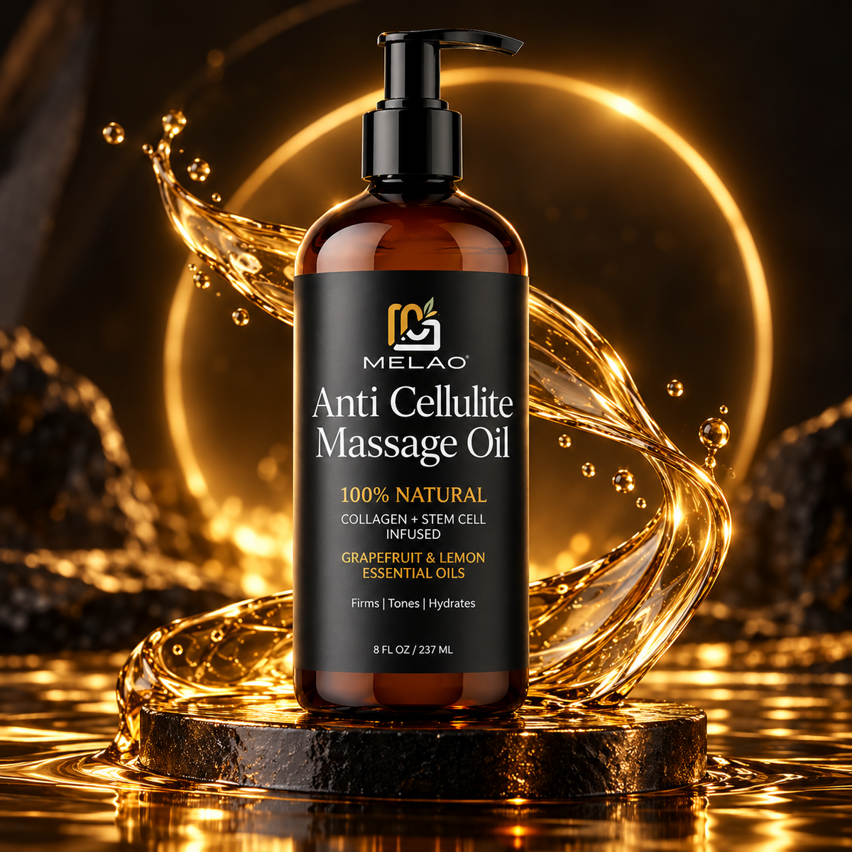 Aceite de Masaje Anticelulítico Reafirmante MELAO – 240 ml