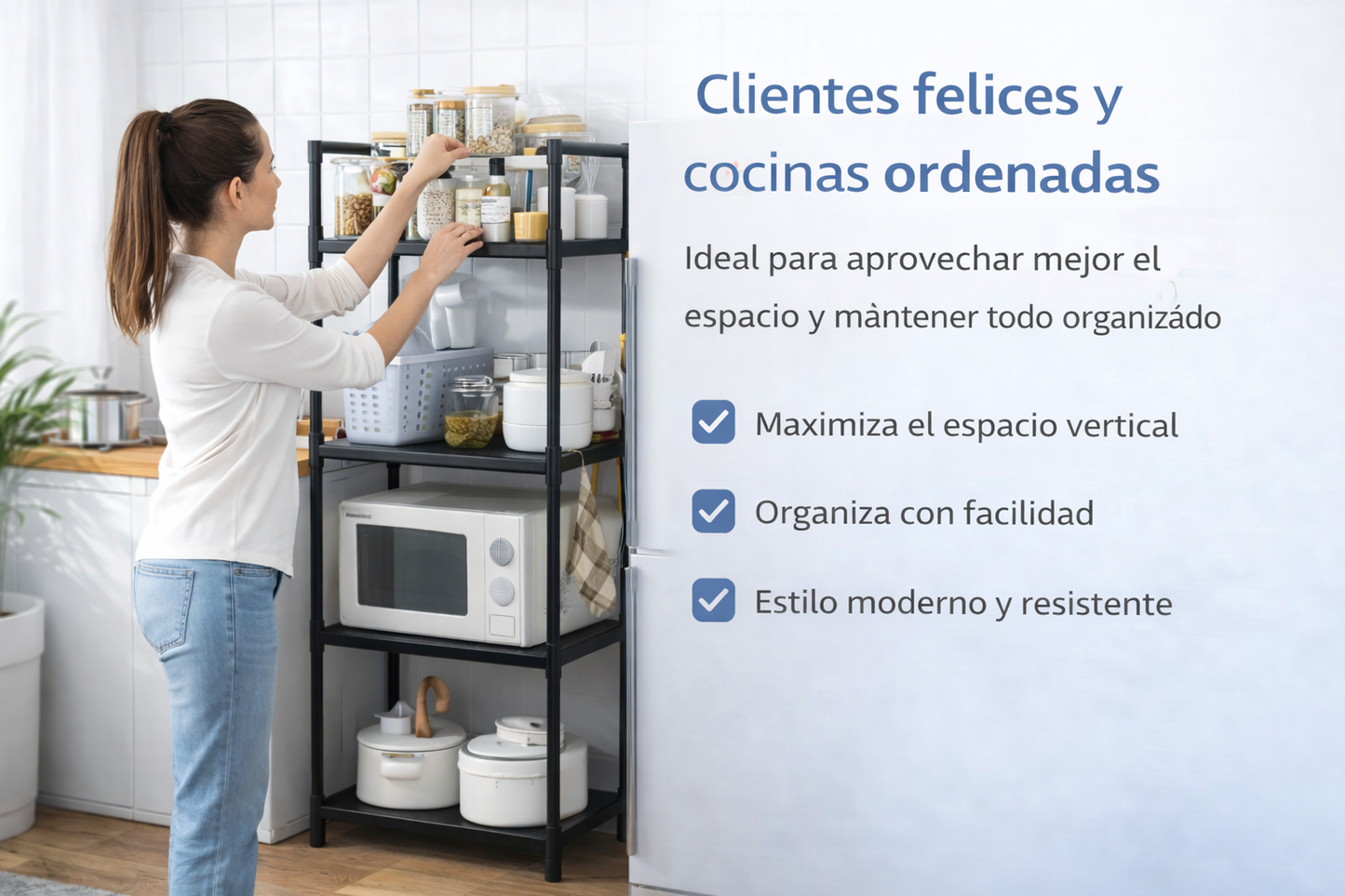 Estante Organizador de Cocina de 4 Niveles