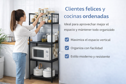 Estante Organizador de Cocina de 4 Niveles