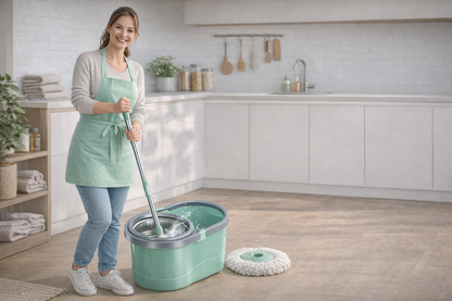 🧽 Trapeador Giratorio Premium con Base de Aluminio – Pau Store