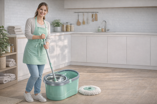 🧽 Trapeador Giratorio Premium con Base de Aluminio