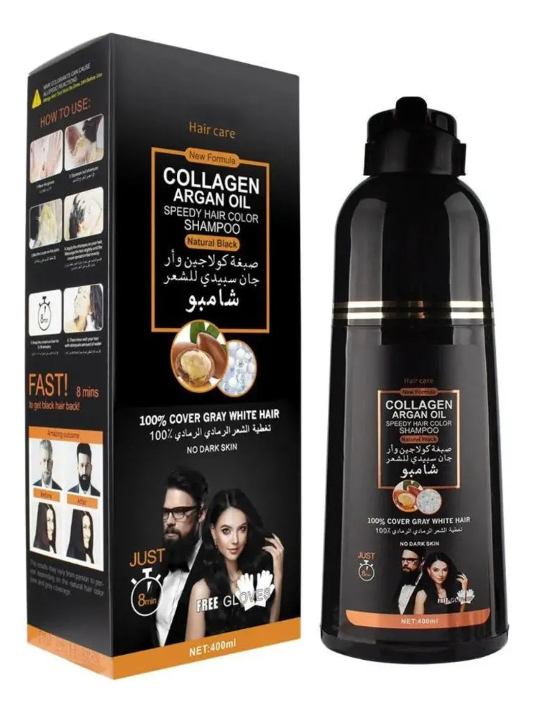 SHAMPOO CUBRE CANAS DE BARBA Y CABELLO  10 en 1