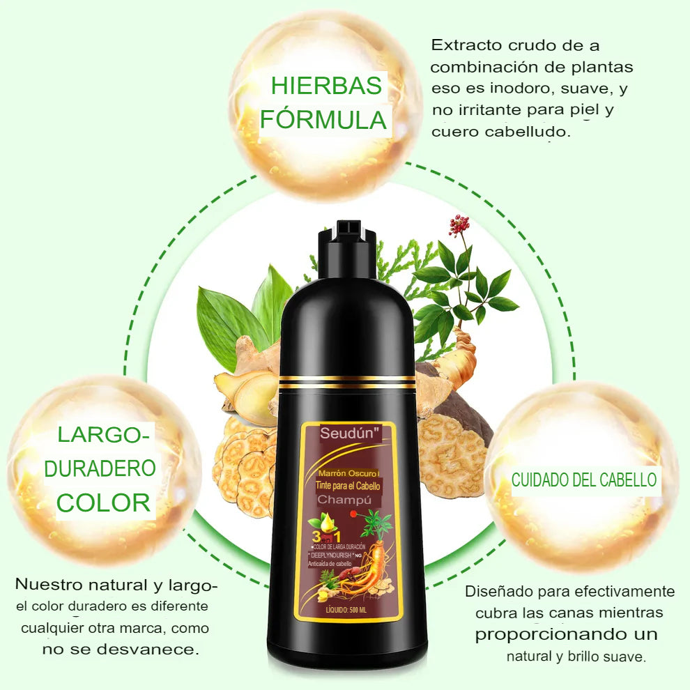 Shampoo Oscurecedor Fuerza - Elimina las Canas en 10 Minutos