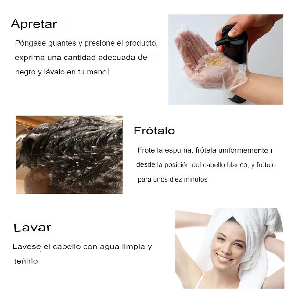 Shampoo Oscurecedor Fuerza - Elimina las Canas en 10 Minutos